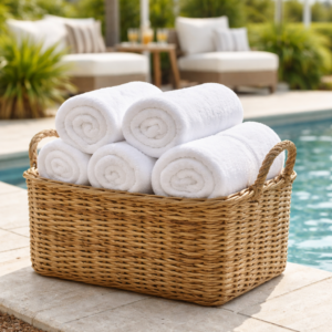 Sunny poolside relaxation essentials